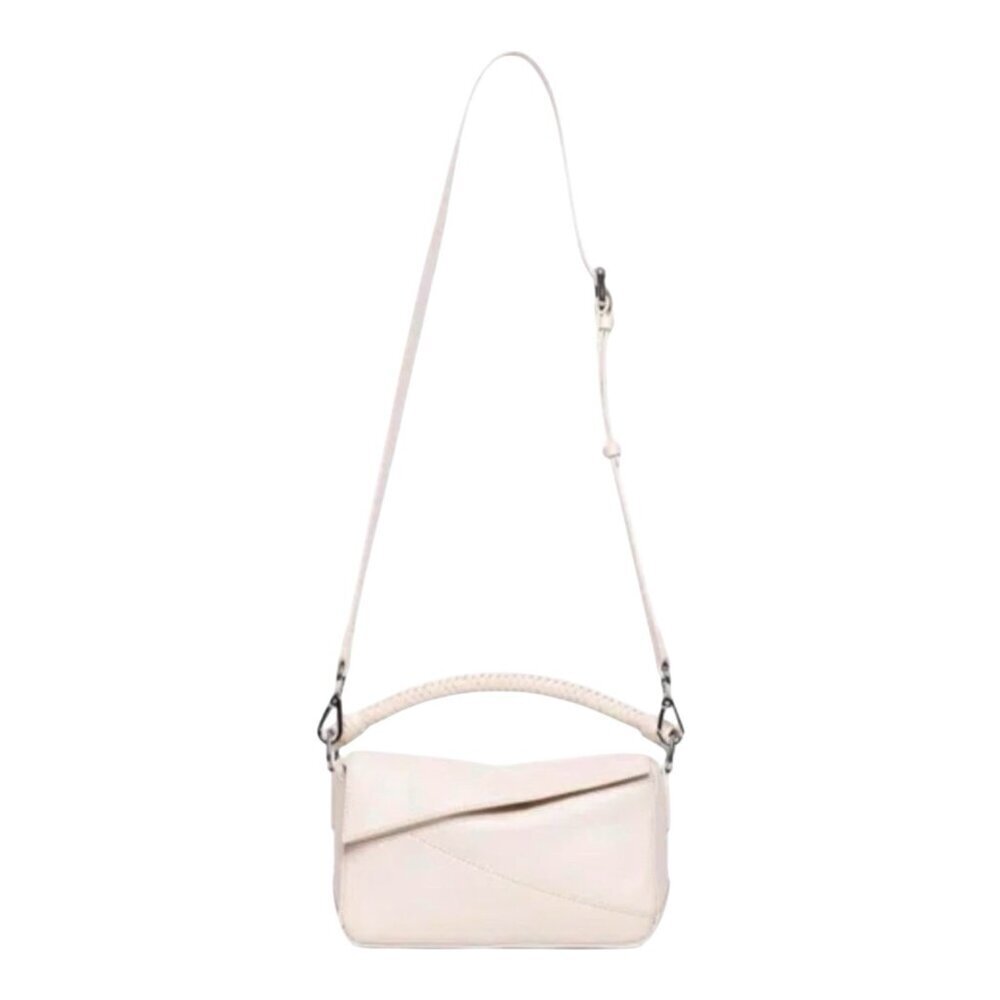 Walter Baker Jagger Leather Crossbody Bag Oyster Woven Handle Designer NEW